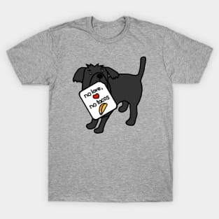 Cute Dog says No Love No Tacos T-Shirt